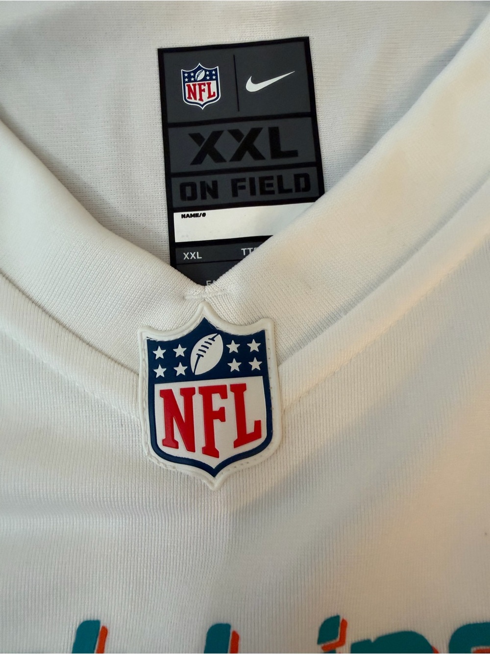 Nike Miami Dolphins Tyreek Hill #10 NFL On Field Jersey White Size 2XL Mens NWOT - Picture 4 of 11